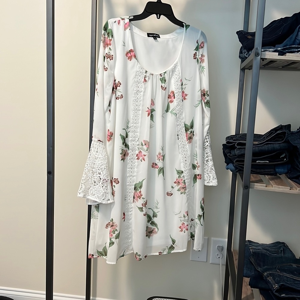White floral dress